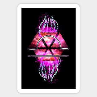 Libra Zodiac - Pink Abstract Sticker